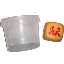 White Position Dice in a Plastic Jar for Girls