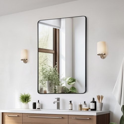 VEVOR Τετράγωνος Καθρέφτης Τοίχου 30" x 40" με Πλαίσιο Αλουμινίου JXJ3040INCHBB7LVCV0