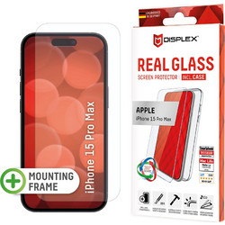 Displex κάλυμμα για iPhone 16 - Real Glass + Case - Διαφανές