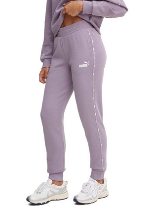 Puma ESS Tape Γυναικείο Παντελόνι Φόρμας Fleece με Λάστιχο Λιλά 675999-30
