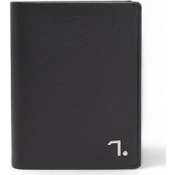 7 Dots Δερμάτινο Πορτοφόλι Όρθιο Black Saffiano Leather (Saturn-70-015)