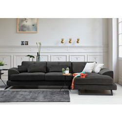 Papatya Frido Corner Right Γωνιακός Καναπές Υφασμάτινος Anthracite 308x190cm