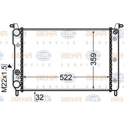 Hella Ψυγείο, Ψύξη Κινητήρα - 8MK 376 704-784