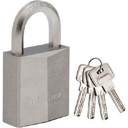 Master Lock Λουκέτο μπρούτζινο επινικελωμένο, βαρέως τύπου με εξάγωνο λαιμό 40mm (114510112)