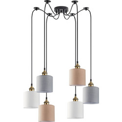 Home Lighting Magnum Κρεμαστό Φωτιστικό Οροφής Πολύφωτο Λευκό SE21-BR-10-6BL-SH123 77-9031