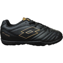 Lotto Stadio 705 TF JR 219699-1UQ Παιδικά Ποδοσφαιρικά Παπούτσια με Σχάρα Μαύρα