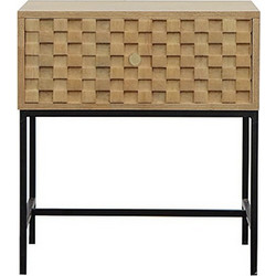 Κομοδίνο 1 Συρτάρι Μεταλλικά πόδια 51.5x40x56 εκ. Zaros EP479