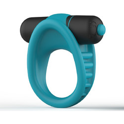 Mokko Toys Ocean Penis Ring Ελαστικό Δαχτυλίδι Πέους Σιλικόνης με Δόνηση 3.5cm Μπλε