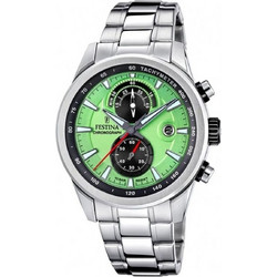 Festina Ανδρικό Ρολόι Χρονογράφος με Ασημί Μεταλλικό Μπρασελέ F20694/3