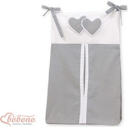 Diaper bag- Hanging Hearts black checkered