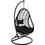 HomeMarkt Κρεμαστή Κούνια Φωλιά Wicker Μαύρη HM5541.02