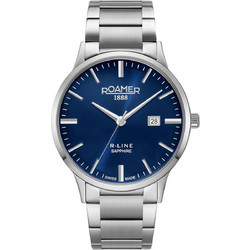 Roamer R-Line Ανδρικό Ρολόι με Ασημί Μεταλλικό Μπρασελέ 718833-41-45-70
