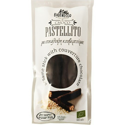 Choco Pastellito, Στίκ σουσαμιού με επικάλυψη κουβερτούρας 72% και πάστα ανθού καρύδας, 30gr