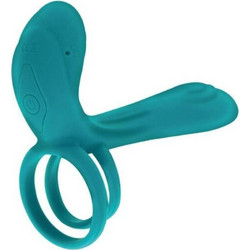 Xocoon Couples Stimulator Ring Ελαστικό Δαχτυλίδι Πέους & Όρχεων Σιλικόνης με Δόνηση Πράσινο