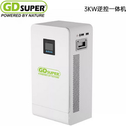 Inverter Καθαρού Ημιτόνου Υβριδικό GDSUPER GD-YG-3KW Με ενσωματωμένη μπαταρία LiFePO4 200AH 24V