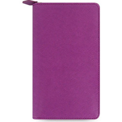 Filofax Saffiano Personal Compact Zip Organiser Raspberry 022535