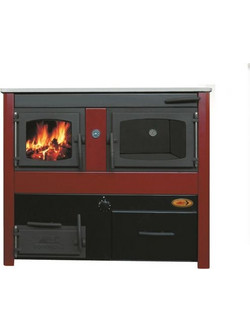 Colorato Concept 2 Red Ατσάλινη Ξυλόσομπα Καλοριφέρ με Φούρνο 29kW