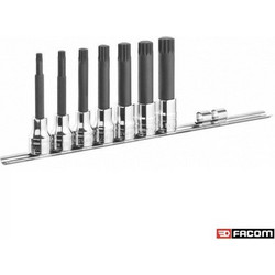 FACOM 1/2 ΣΕΤ 7 ΚΑΡΥΔΑΚΙΑ ΜΕ ΜΑΚΡΙΕΣ ΜΥΤΕΣ ΓΙΑ ΒΙΔΕΣ ΠΟΛΛΑΠΛΩΝ ΟΔΟΝΤΩΣΕΩΝ ΧΖΝ M6-M18 VL.J7APB
