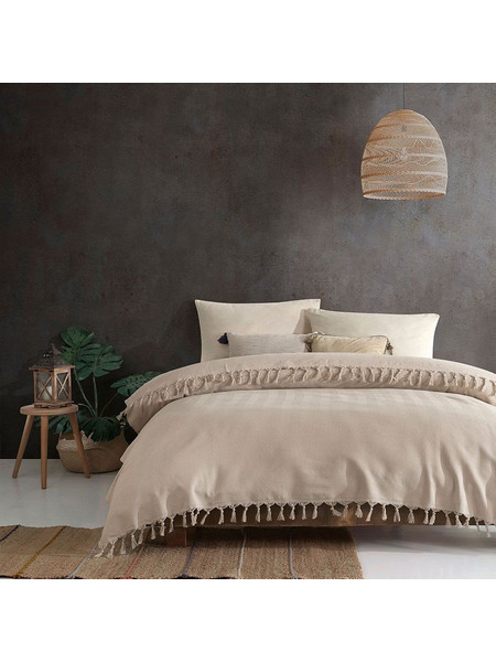 Κουβέρτα Sidney 372VDN1238 Beige L'Εssentiel Maison Διπλό 200x230cm Βαμβάκι-Πολυέστερ