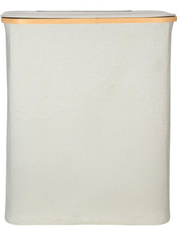 Estia ESTIA ΚΑΛΑΘΙ ΑΠΛΥΤΩΝ BAMBOO ESSENTIALS 144lt ΜΕ ΚΑΠΑΚΙ ΚΑΙ 2 MESH BAGS 56x37x68cm ΓΚΡΙ