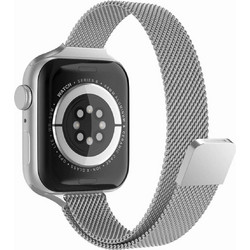 Techsuit Watchband W034 Λουράκι Μεταλλικό Silver (Apple Watch 42 / 44 / 45 / 49 mm)