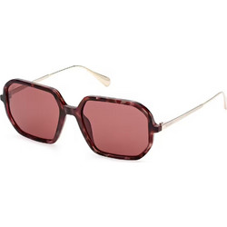 Max & Co MO0087 55S Γυναικεία Γυαλιά Ηλίου Τετράγωνα Καφέ Χρυσό με Ροζ Φακό