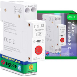 Nous D1Z - DIN-compatile smart Tuya Zigbee relay module, 16A