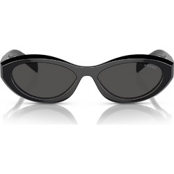 Prada PR26ZS 16K0/8Z Γυναικεία Γυαλιά Ηλίου Οβάλ Κοκάλινα Μαύρα με Μαύρο Polarized Φακό