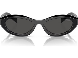Prada PR26ZS 16K0/8Z Γυναικεία Γυαλιά Ηλίου Οβάλ Κοκάλινα Μαύρα με Μαύρο Polarized Φακό