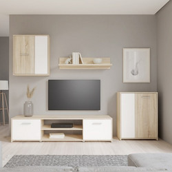 RAVENNA Σύνθεση Σαλονιού Corly Sonoma Oak/White 219,8 x 42 x 170