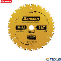 Δίσκος Κοπής Ξύλου 24T BENMAN 190mm - (71899)