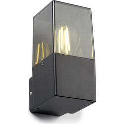 Απλίκα τοίχου 123led Smokey black τετράγωνη κατάλληλη για 1x E27