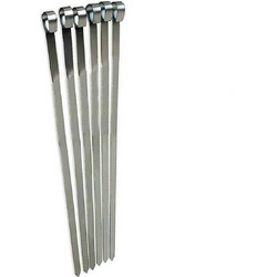 Σουβλιά Πλακέ Ανοξείδωτα Σέτ 6 Τεμαχίων 8mm x 1,5mm x 40cm Lianos - Lianos
