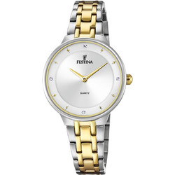 Festina Γυναικείο Ρολόι με Ασημί Χρυσό Μεταλλικό Μπρασελέ F20625/1