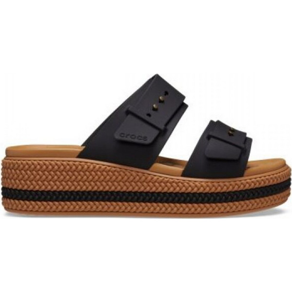 Crocs Brooklyn Γυναικείες Παντόφλες Καλοκαιρινές Platforms Ανατομικές ...