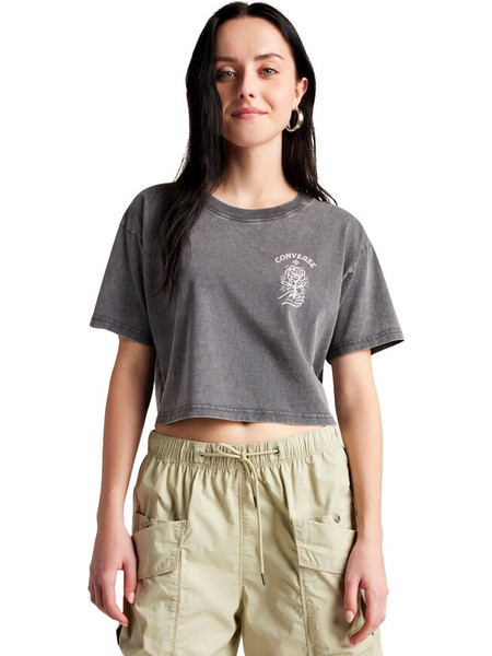 CONVERSE NMYSTIC ROSE BOXY T-SHIRT 10027762-A01 Ανθρακί