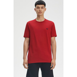 Fred Perry Ανδρική Μπλούζα Ringer T-Shirt M3519-M02 Κόκκινο