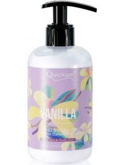 Quickgel Vanilla Hand & Body Ενυδατική Κρέμα Σώματος 300ml