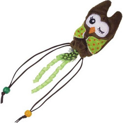 Nobby Παιχνίδι Γάτας Plush Owl with Wooden Ball 25cm
