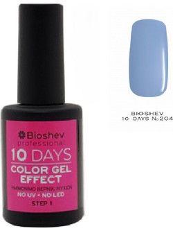 Bioshev 10 Days Color Gel Effect 204 Gloss Βερνίκι Νυχιών Μακράς Διαρκείας 11ml