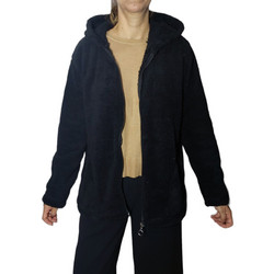 Christies Γυναικεία Ζακέτα Fleece με Κουκούλα και Φερμουάρ Μαύρη