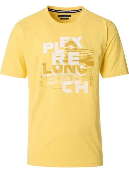 T-SHIRT K/M CASA MODA ΜΕ ΔΙΑΦΟΡΕΤΙΚΕΣ ΣΤΑΜΠΕΣ ΑΝΑ ΧΡΩΜΑ - ΚΙΤΡΙΝΟ