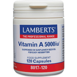 Lamberts Vitamin A 5000iu 120 Κάψουλες