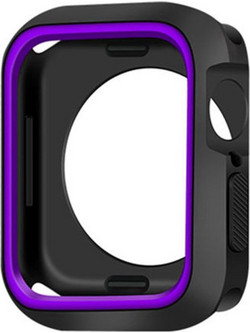 Θήκη Σιλικόνης για Apple Watch Series 42mm Μαύρο - Μωβ