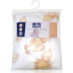 Lorelli Duck Κουβέρτα Αγκαλιάς Fleece 85x100 Λευκή Κίτρινη