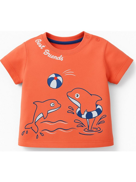 T-shirt Μπλουζάκι Dolphin Venere Orange 8010642