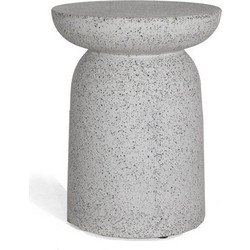 Σκαμπό Rieti Terazzo Grey Black (35x35x45) Soulworks 0800007