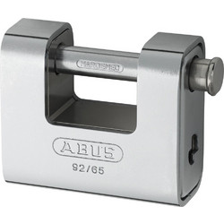 Abus 92/65 Monobloc Λουκέτο Πείρου (Τάκος) Ορειχάλκινος Με Ατσάλινο Πείρο & Επένδυση Ατσάλι 65mm