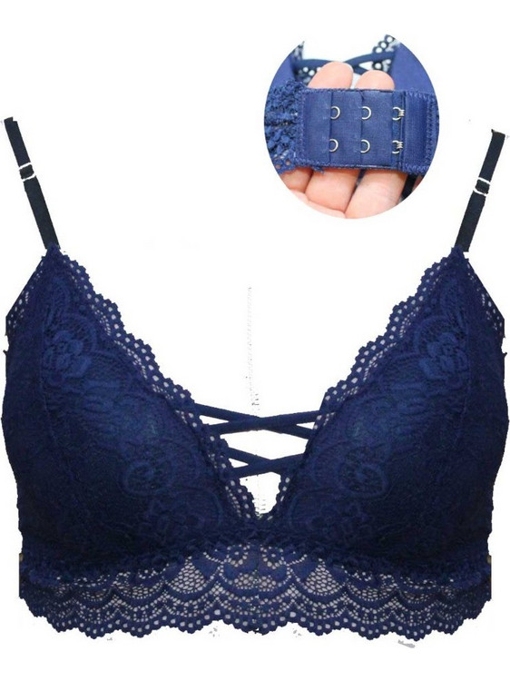BRALETTE ΜΕ ΔΑΝΤΕΛΑ & ΕΝΙΣΧΥΣΗ ΜΠΛΕ
