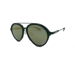 Carrera CA125/S NQKMV Ανδρικά Γυαλιά Ηλίου Οβάλ Μεταλλικά Μαύρα με Καφέ Polarized Φακό